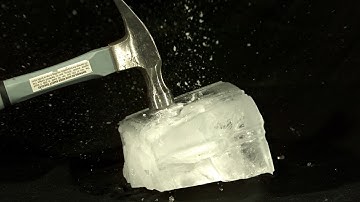 Free Slow Motion Footage: Hammering Block of Ice