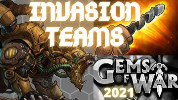 Invasion Teams Early & Late | Gems of War Event Guide 2021 | Engineer Drill enters the game