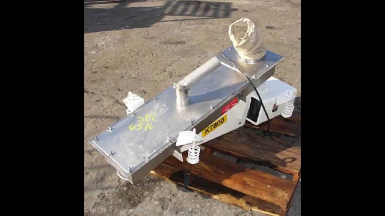 Eriez D58B stainless steel vibratory feeder YouTube