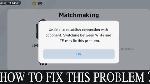 How To Fix Unable To Connection With Opponent Problem In PES2020MOBILE |100%Working Trick