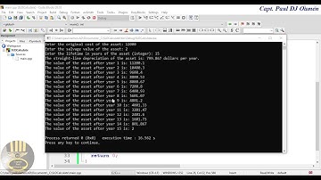 How to Calculate the Straight-Line Depreciation of an Asset in C++