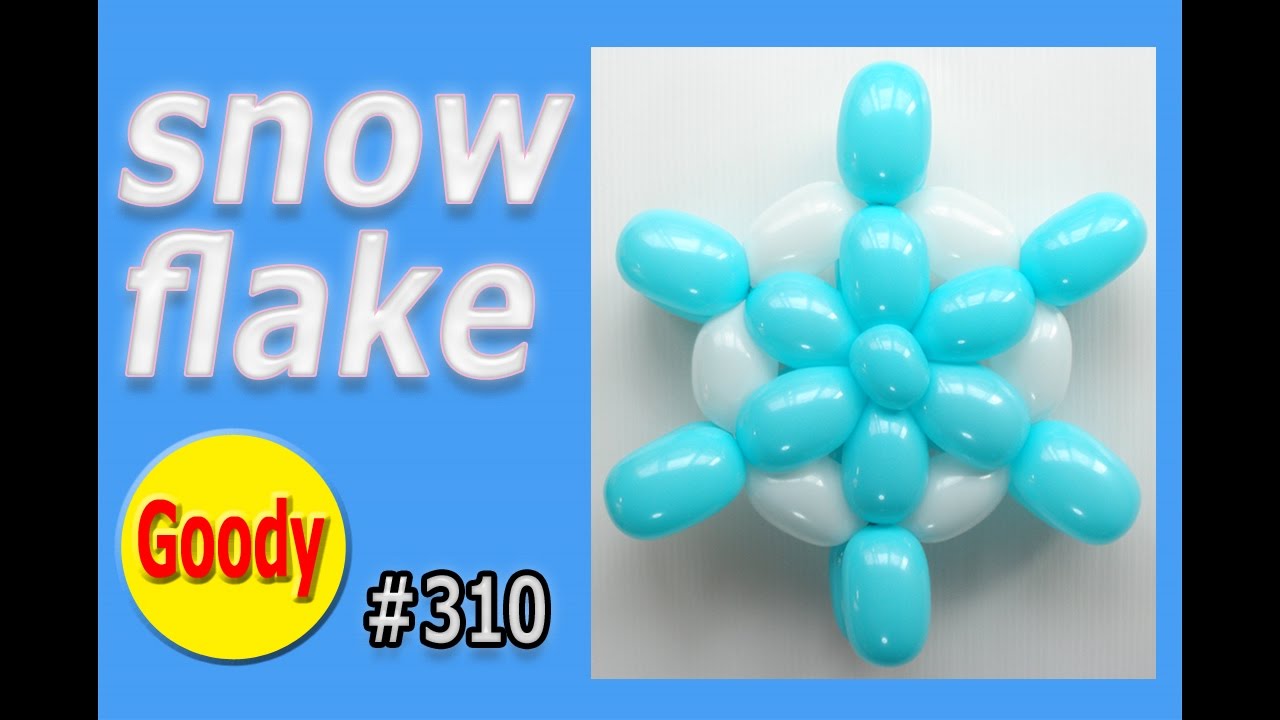 【バルーンアート Balloon Art】  ❄ Snowflake balloon ❅ 雪の結晶の作り方 ❄ How to make snowflake ❅  【バルーンアートかねさん】