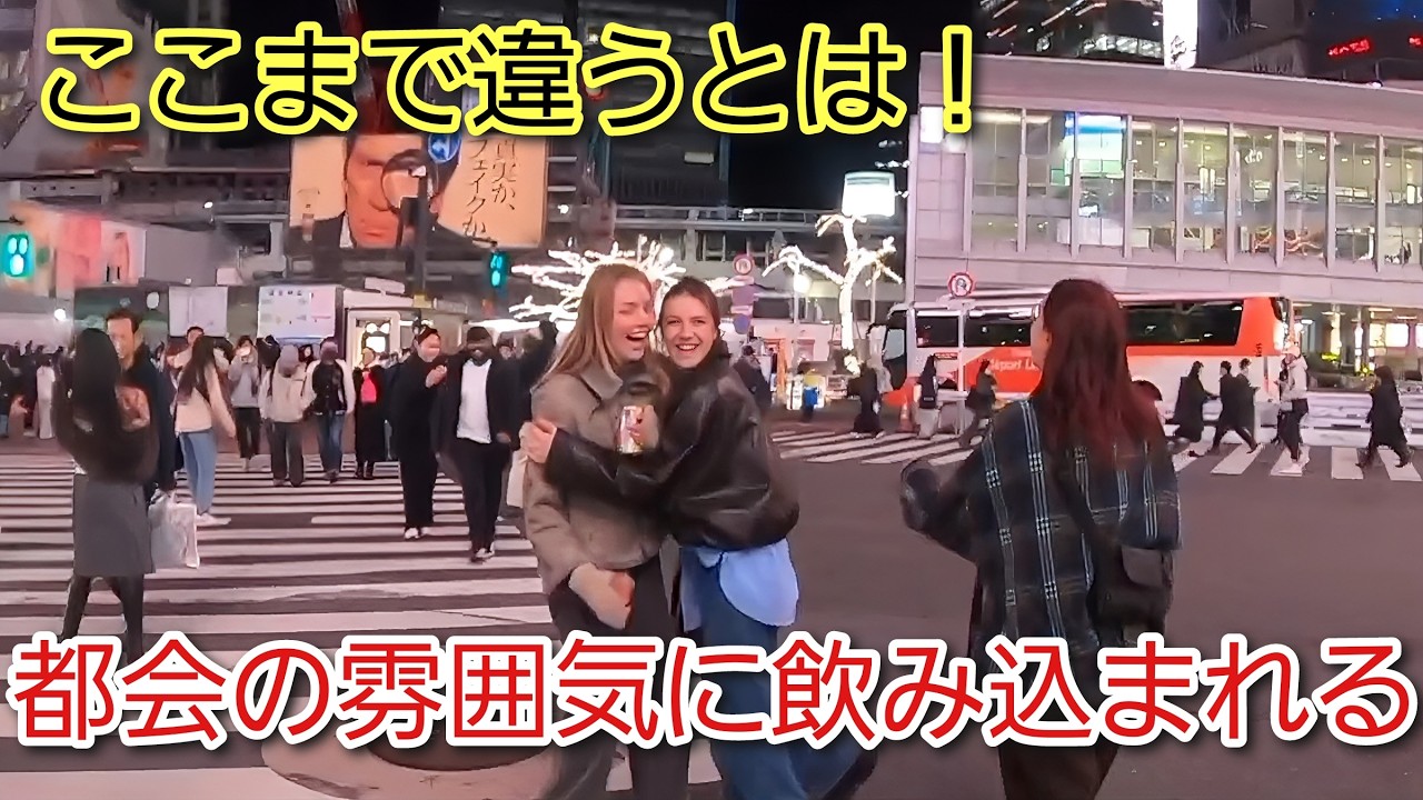 ここまで違うとは！外国人観光客が日本の夜の大都会の雰囲気に飲み込まれる！