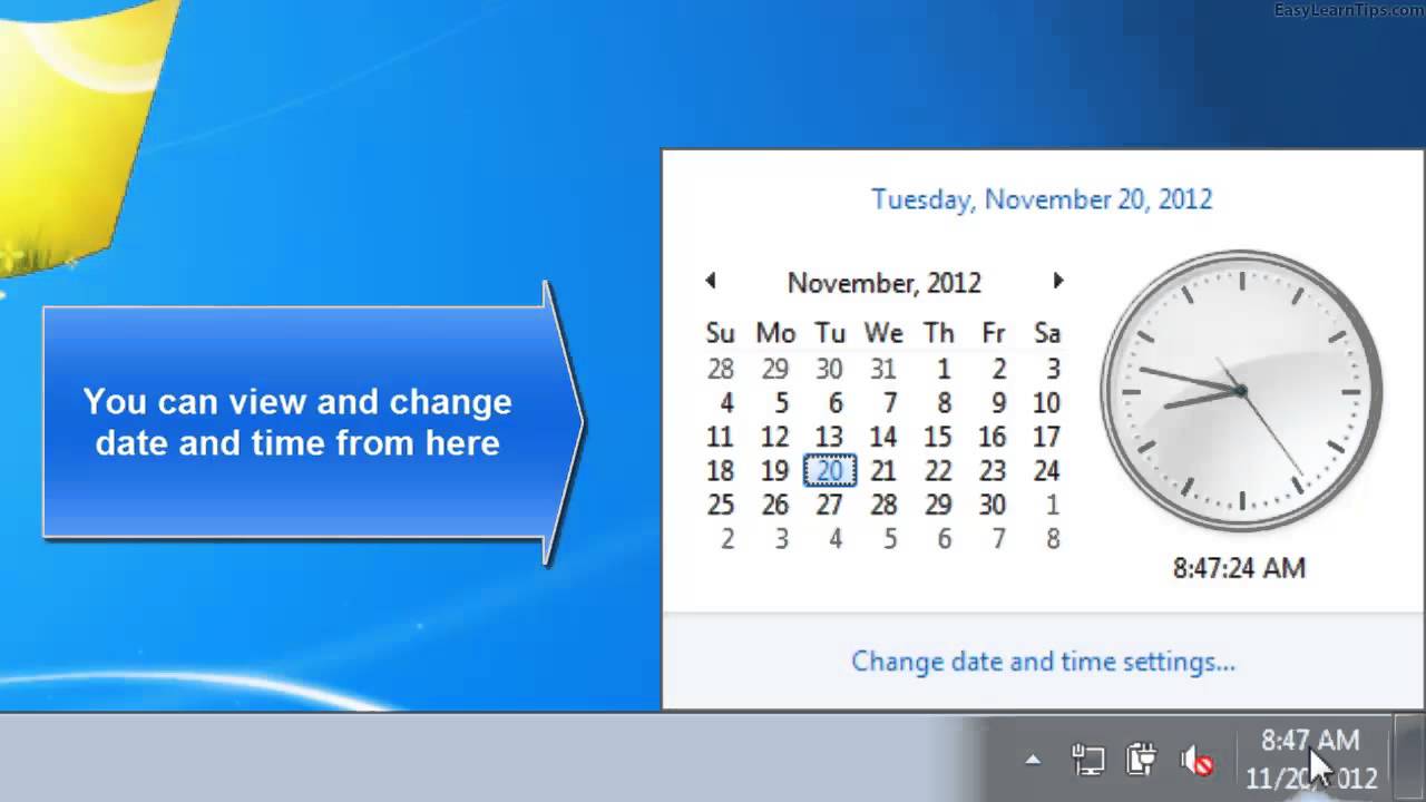 How To View The Calendar In Windows 7 YouTube