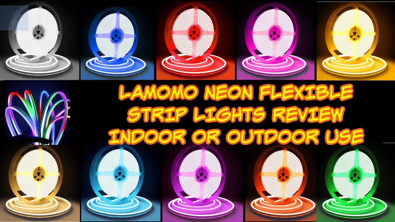 LAMOMO NEON FLEXIBLE STRIP LIGHTS REVIEW INDOOR OR OUTDOOR USE YouTube
