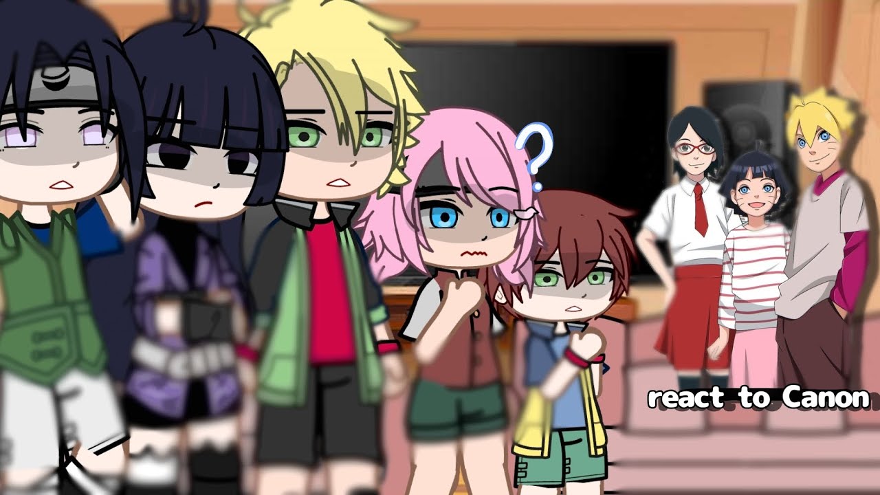 NARUSAKU AND SASUHINA CHILD REACT TO CANON ||MY AU|| CRINGE||