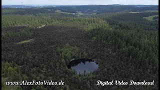 Digital video download for sale, Blindensee in Black Forest Germany, Hidden Lake, Unicat Drone video