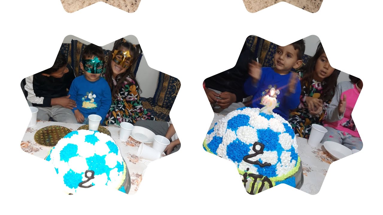 طريقة تزيين طورطة على شكل كرة قدم في عيد ميلاد إبني حبيبي ساجد