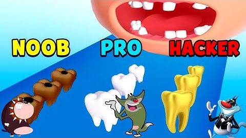 NOOB vs PRO vs HACKER In Smile Rush Android iOS Oggy And Jack Funny