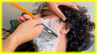 Super Relaxing ASMR ? Turkish Barber Clean Shave ?