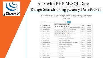 Ajax with PHP MySQL Date Range Search using jQuery DatePicker 🔥🔥