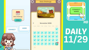 Connect Word Daily Challenge November 29 Answers Walkthrough