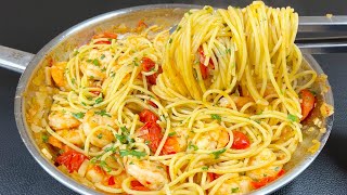 Shrimp garlic pasta! The 3 best holiday recipes! Extremely delicious!