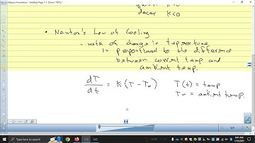 Differential Equations 1.3 Mathematical Models
