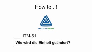 ITM-51 How-To: Einheit ändern (Anderson-Negele Trübungsmesser)