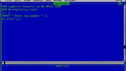 complete tutorial on Do until loop statement (generate multiplication table) QBASIC