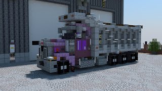 Minecraft, Peterbilt 357 dump truck (Build Tutorial)