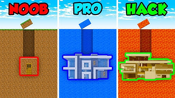 Minecraft NOOB vs. PRO vs. HACKER: UNDERGROUND HOUSE in Minecraft! (Animation)