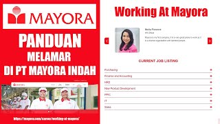 Cara melamar pekerjaan di PT Mayora melalui website resmi | Lowongan Kerja di pt mayora indah tbk