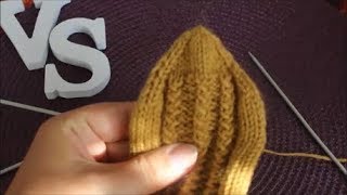 картинка: Как убавить петли на носках. 2-й способ. Клин.