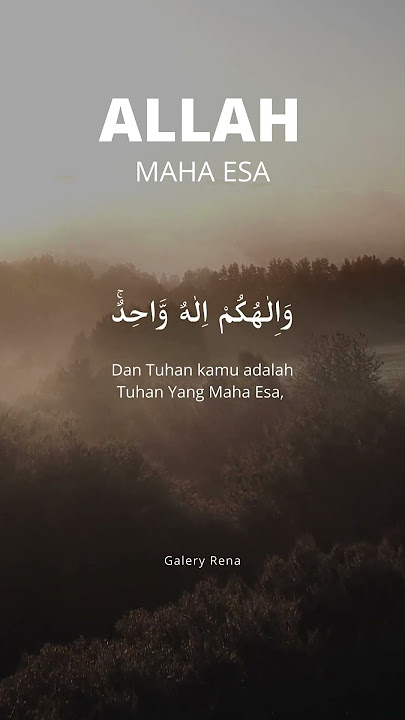 ALLAH SWT TUHAN YANG MAHA ESA - SELF REMINDER GALERY RENA STORY WA
