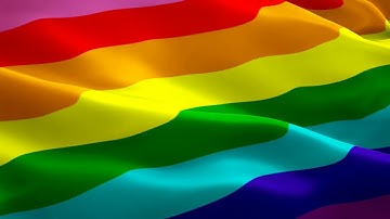 Pride Flag Waving in the wind digitally created - Video Loop