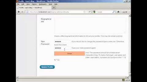 Learn - How to Change Your Login Password Through Wordpress Admin