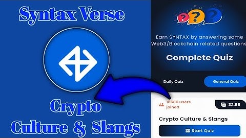 Syntax Verse General today quiz answer|Crypto Culture & Slange Quiz Answer