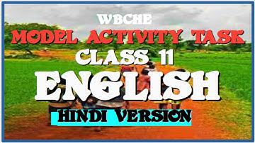 ENGLISH CLASS 11  MODEL ACTIVITY TASK WITH SOLUTION // CLASS 11 MODEL ACTIVITY TASK#Madhyamiknewsray