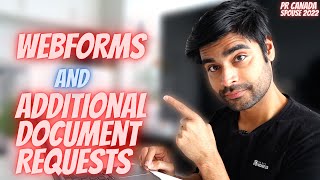 How to create WEBFORMS | How to respond to ADDITIONAL DOCUMENT REQUEST(ADR) | PR Canada 2022