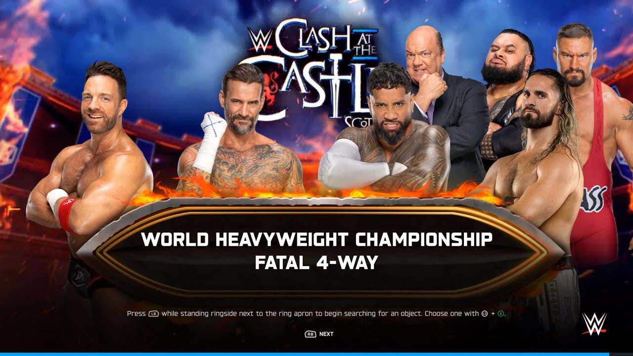 LA Knight VS CM Punk VS Jey Uso VS Seth Rollins - WORLD HEAVYWEIGHT CHAMPIONSHIP - WWE 2K25