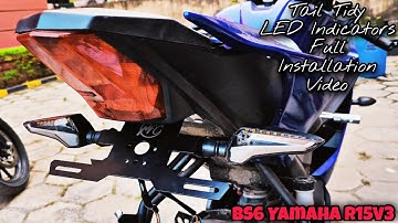 BS6 Yamaha R15V3 Tail Tidy & DRL LED Indicators Installation At Home | DIY | Full Detailed Video
