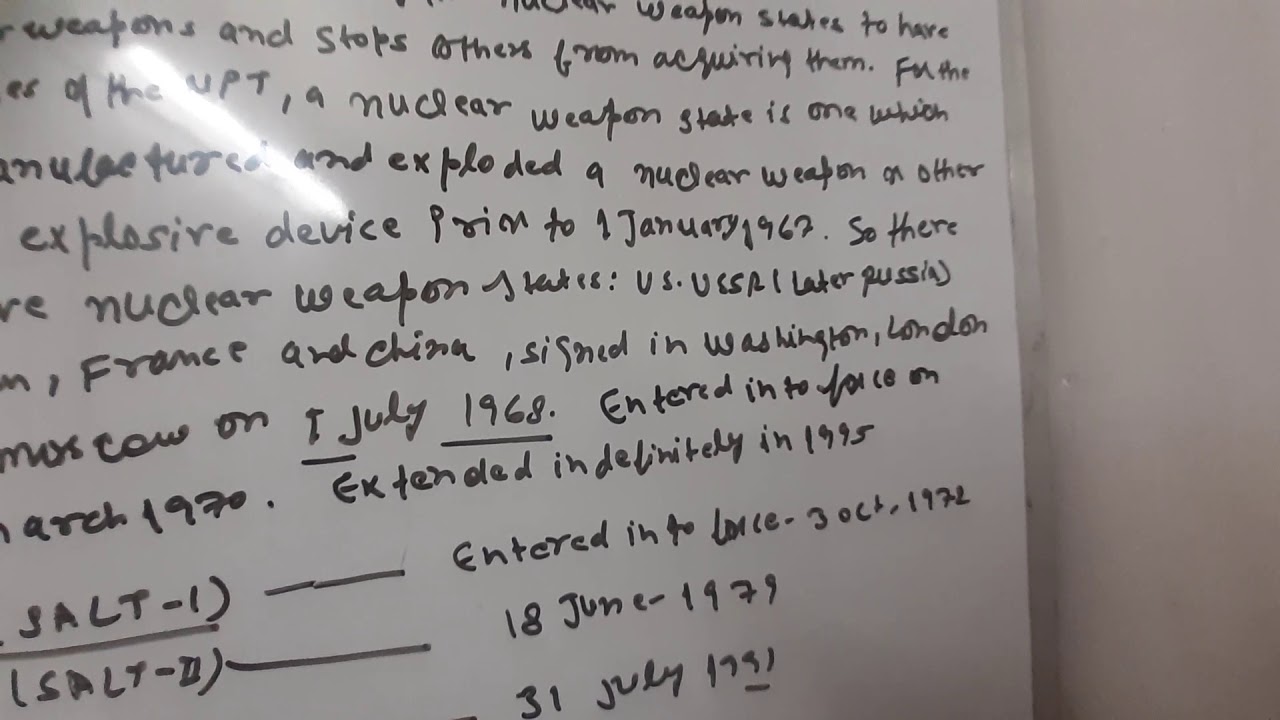 Arms control treaties YouTube