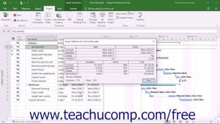 Project 2016 Tutorial Monitoring Project Statistics Microsoft Training