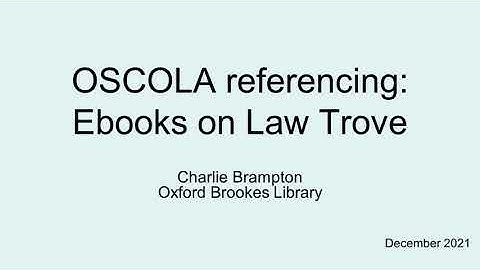 How to reference Law Trove ebooks using the OSCOLA style