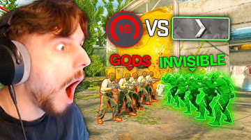 5 INVISIBLE SILVERS vs. 5 FACEIT LEVEL 10s (5v5)