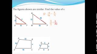 Using similar figures to find missing sides Profile