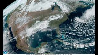 Total Eclipse Moon's Shadow across the United States 6000p NOAA GOES satellite - - April 8, 2024