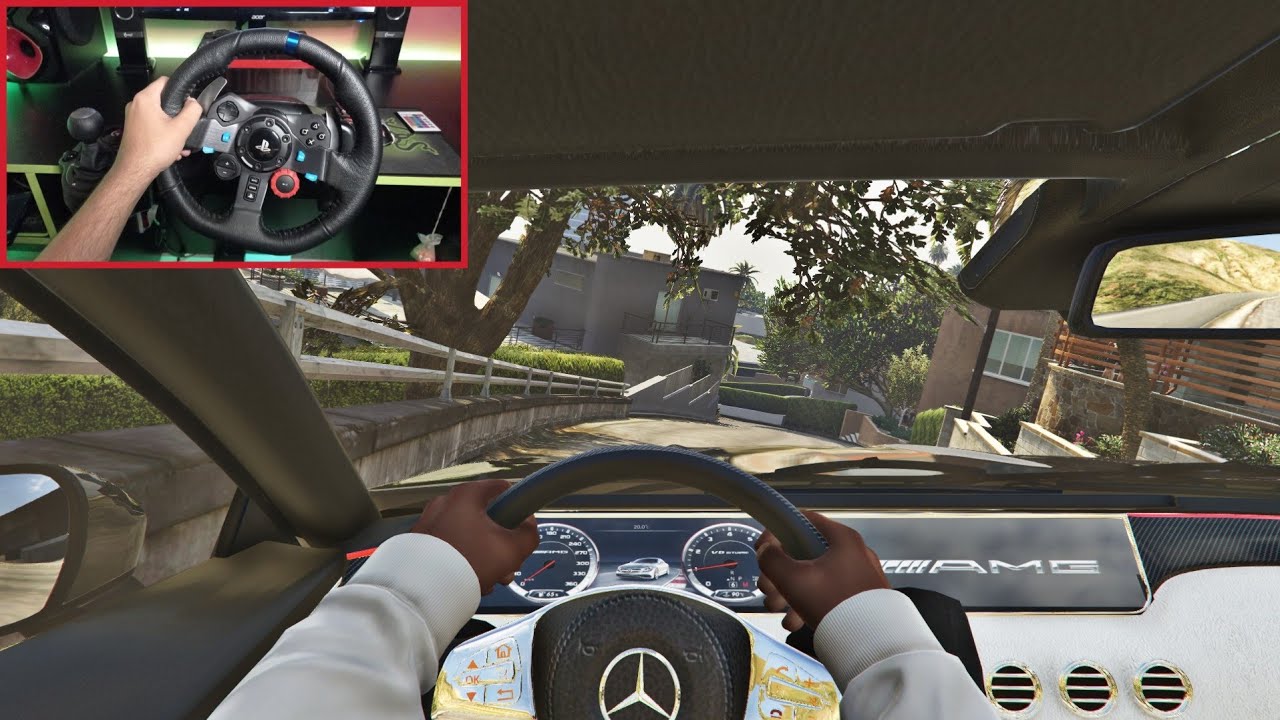POV Drive Mercedes Benz S63 GTA V Steering Wheel Gameplay YouTube