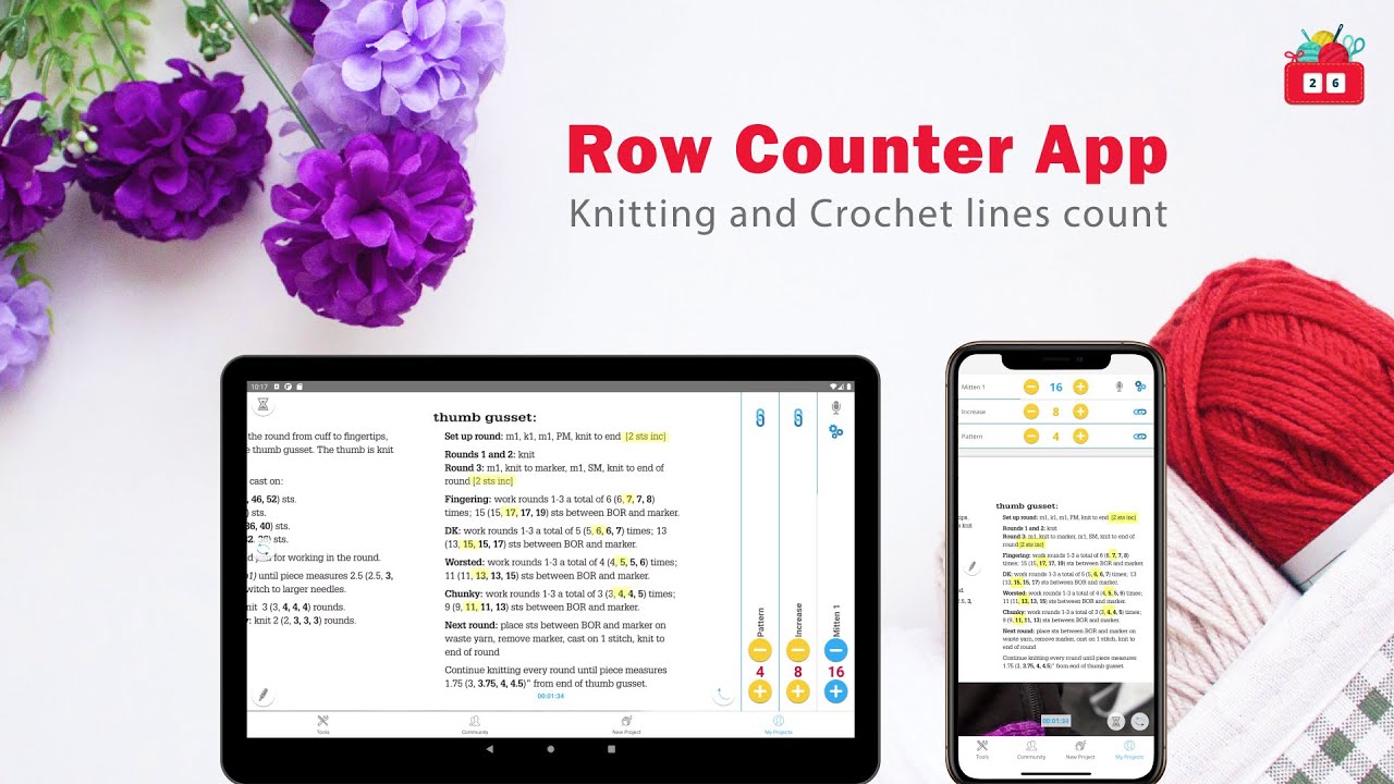 Row Counter - Knit and Crochet - Apps on Google Play