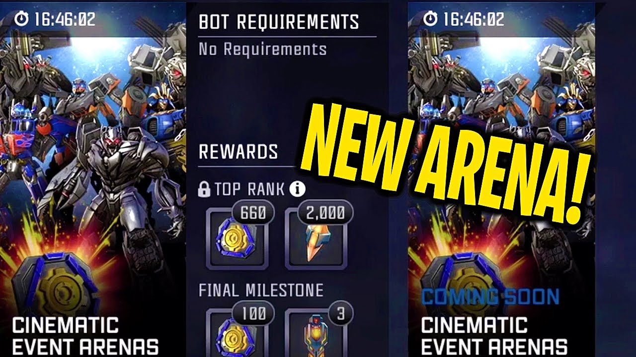 New Cinematic Event Arena (All Milestones!?) - Transformers: Forged To Fight