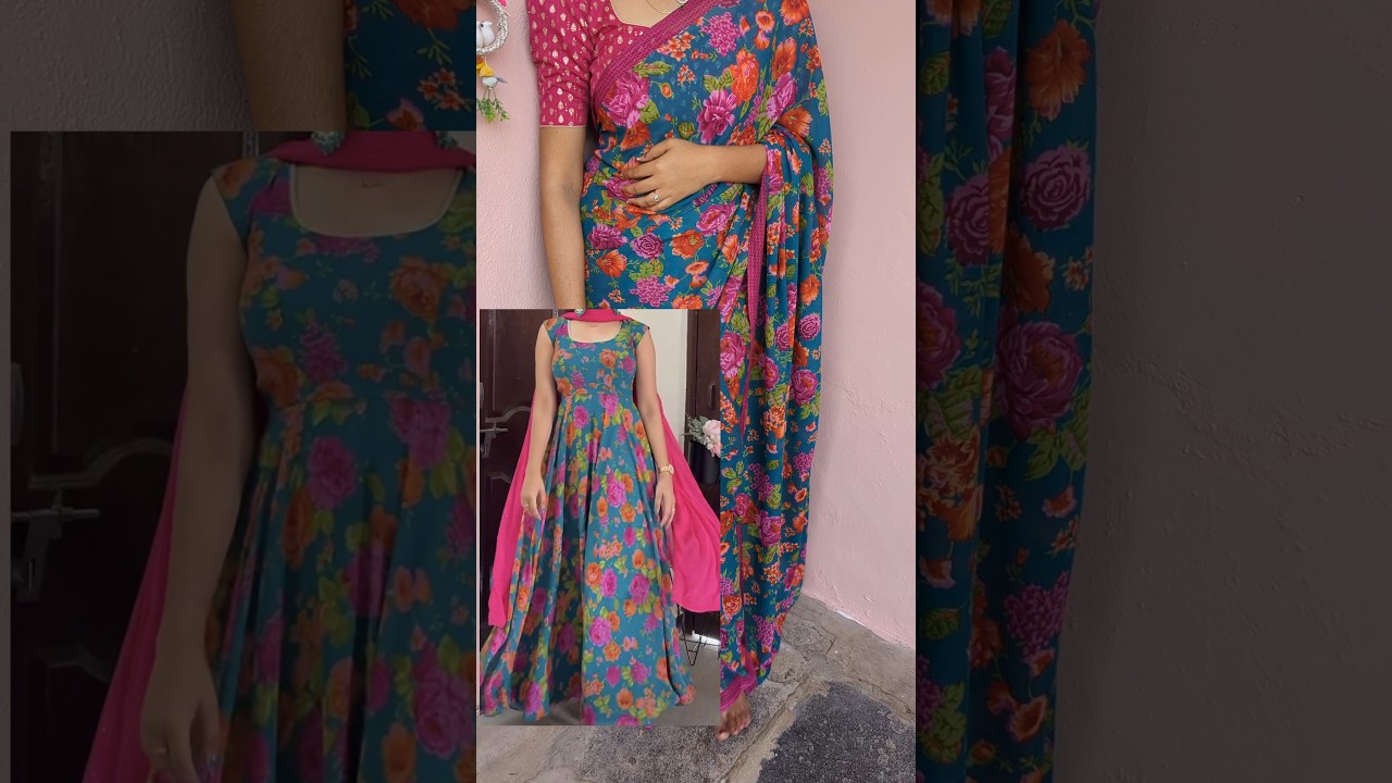 meesho saree converted into dress ideas # meesho