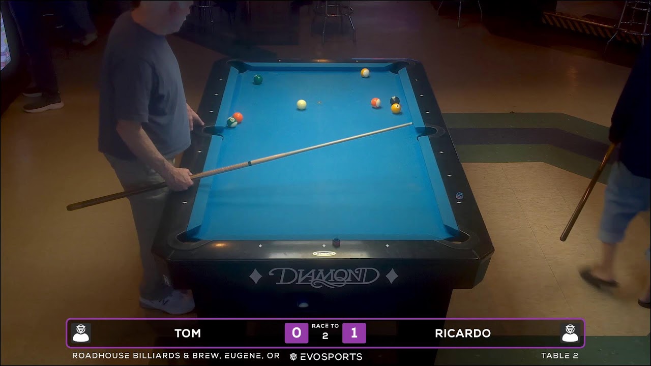 Image of video the TOM  vs RICARDO  - ROADHOUSE BILLIARDS & BREW - TABLE 2 | EvoSports 20
