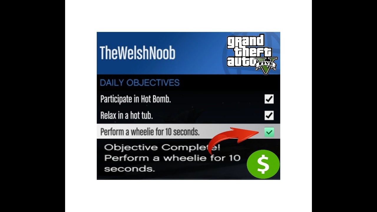 GTA V Perform a wheelie for 10 seconds YouTube
