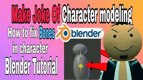 How to Fix Bones with Body in a character | Blender MAKE JOKE OF Cartoon character making tutorials.