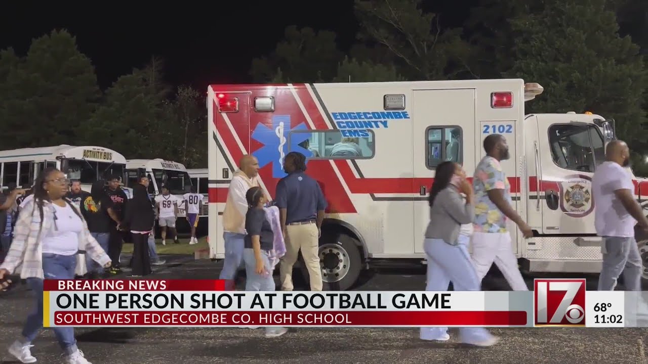 1 shot at high school football game in Edgecombe County - YouTube