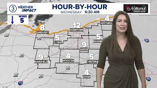 Cleveland weather forecast: Tracking lingering snow showers, widespread snow Friday