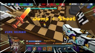 Fire Demon - The third Jump and Shoot weapon [ Blockman Go : Build And Shoot gameplay] screenshot 1