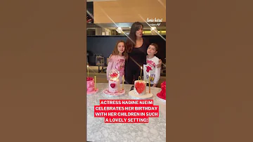 Actress Nadine Njeim Is Having An Awesome Birthday Celebration With Her Kids 