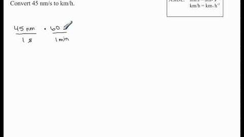 Unit Conversion - Example 1
